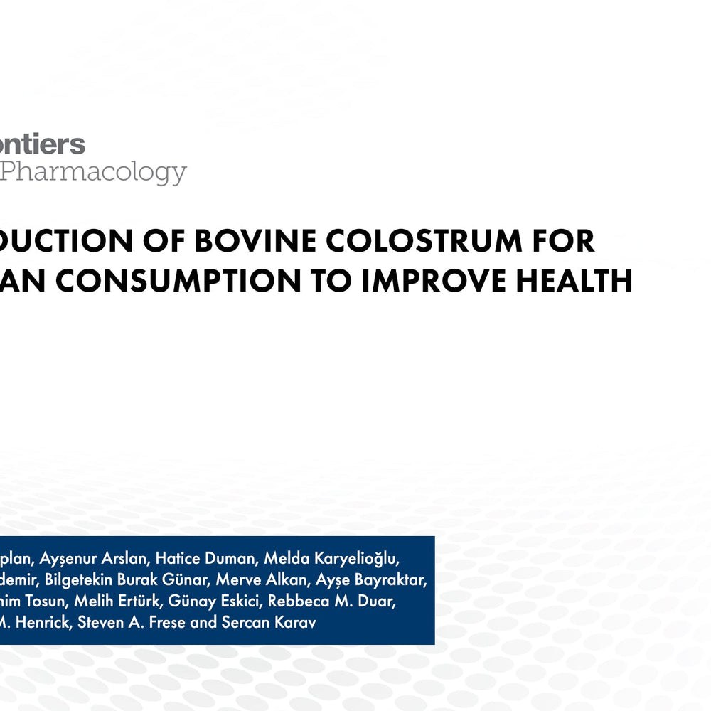 Production of Bovine Colostrum for Human Consumption to Improve Health